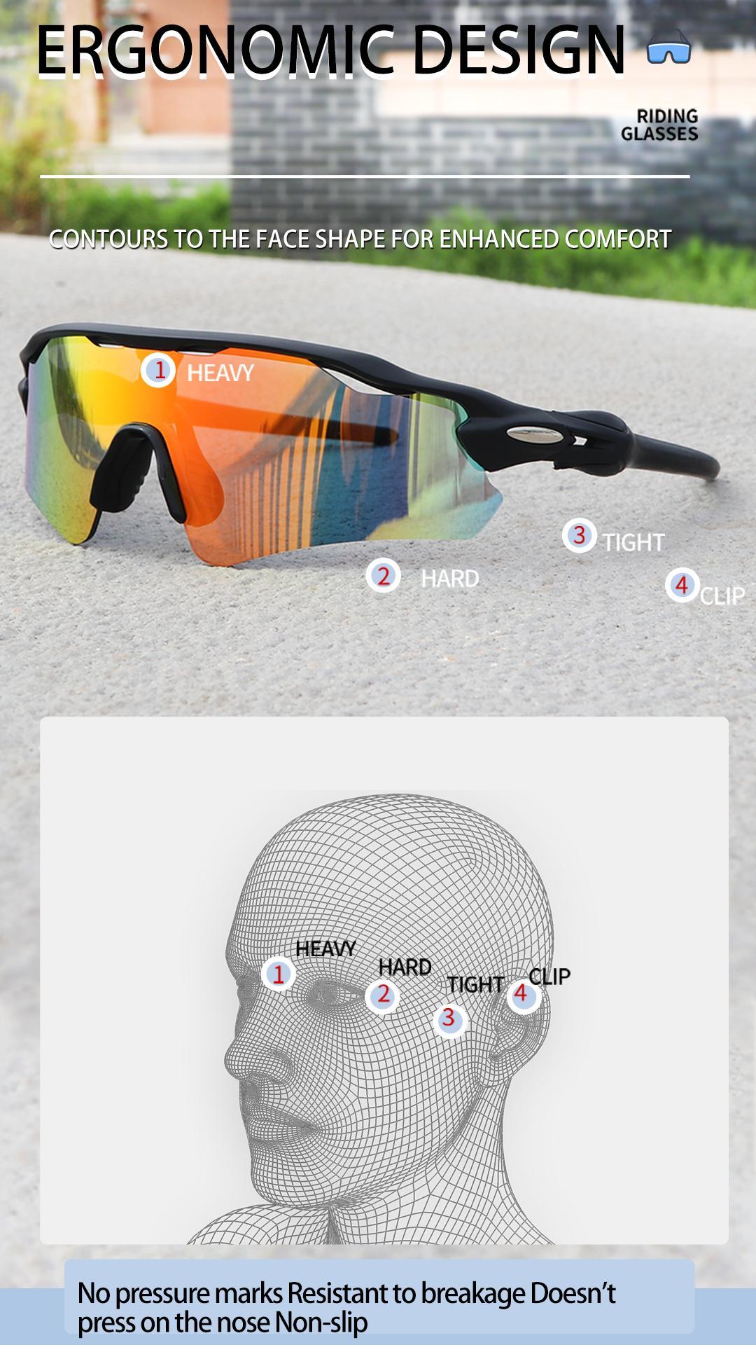 Unisex Polarized Sports Sunglasses, TR90 Colorful Frame Windproof Sun Glasses, Fun Party Favors & Gift for Cycling, Driving, Golf and Outdoor Activities