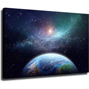 Retro Home Decor - Pictures of Earth From Outer Space Planets Hubble Astronomy Milky Way Poster - Canvas Poster Colorful Gifts Room Decoration Ornaments Print Wall Artistic