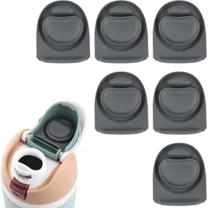 Joshey 6 Pack Rubber Seal Replacement Stopper, Compatible with Owala Freesip 24oz 32oz Water Bottle Spout Lid-Silicone Gasket Replacement Parts (Gray)