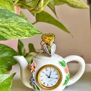 Heart Locket Ring | Adjustable ring, dainty stainless steel, silver, heart ring, coquette jewelry, gold ring, gift ideas for gf, romantic, lana