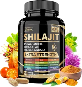 Shilajit Supplement with Sea Moss, Ashwagandha, Tongkat Ali - Shilajit Pure Himalayan Organic Fulvic Acid Capsules - 90 Count