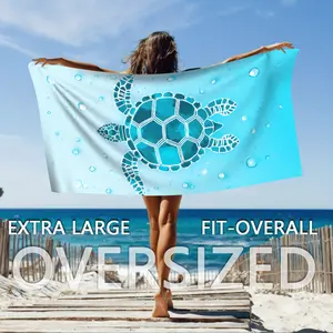 1pc Modern Beach Towel - Thin, Lightweight, Sand-Free, Quick-Dry, Absorbent, Compact, Breathable - Valentine’s Gift for Adults, Summer Essential,summervibes