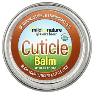 Mild By Nature Sierra Bees™, Cuticle Care Balm, Geranium, Orange & Lemongrass, 0.6 oz (17 g)