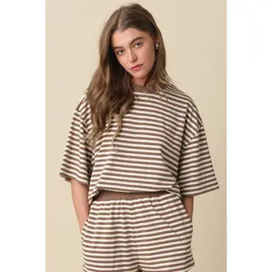 Lena Striped Relaxed Set