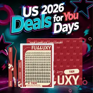 TIER | Fulluxy Prism Veil Collection | 3D Natural Cluster DD Curl, Breeze Spider Lashes Kim&Kylie Lashes Smudge-Proof Waterproof, Super Soft Thin Band, Beginner-Friendly Fluffy DIY Design for Natural Daily Glowup & Voluminous Look Makeup Cosmetic