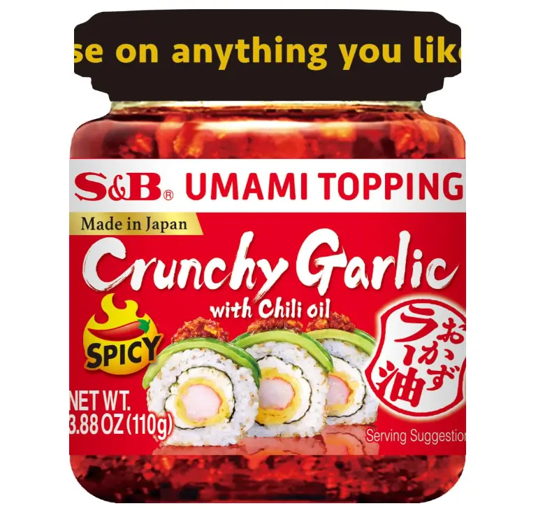 S&B Umami Topping Garlic Spicy, 3.88 Oz