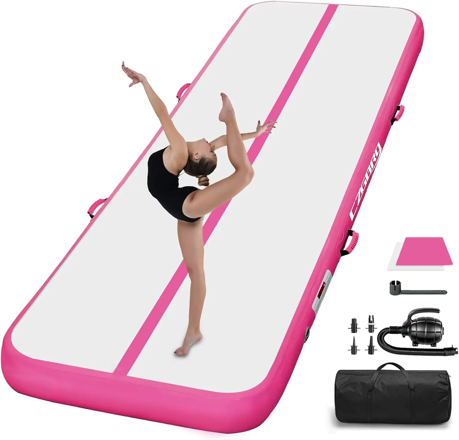 Air Mat Tumble Track, Gymnastics Mats Tumbling Track with Electric Air Pump for  Use Cheerleading   Gym Yoga