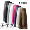 4-Pack Fall & Winter Styles Ultra-Soft Wide-Leg Sweatpants | Breathable athletic pants for basketball, running, and gym