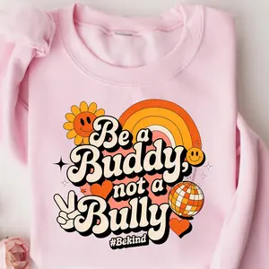 Retro Be A Buddy Not A Bully Shirt  Anti Bullying Shirt  Aesthetic Womens Shirt  Retro   Anti Bully Shirt  Bully Awareness Gifts