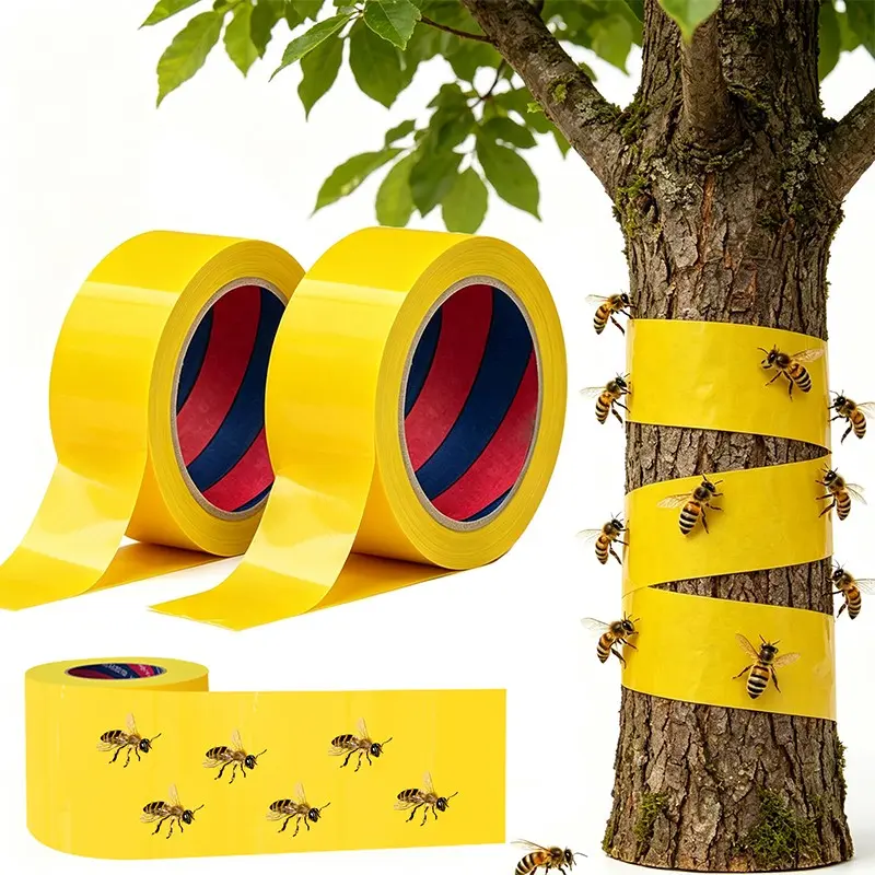Double-Sided Adhesive Insect Tape Outdoor Pest Catcher Garden Tree Insect Control Sticky Tape Trapping Band for Plant Protection