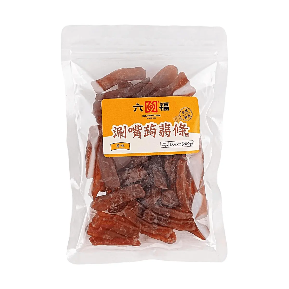 LIUFUYONGZHEN Taiwan Konjac Jelly Strips Original Flavor 200g - Low Calorie, High Fiber, Chewy Snack for