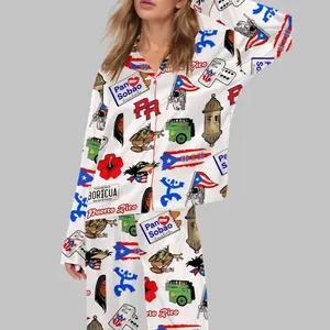 Puerto Rico Satin Pajama Set For Women