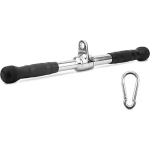 Double D Row Handle Cable Attachment for Weight Workout, Cable Machine Accessories for Home Gym, LAT Pull Down V Bar with Capacity Up to 880LBS