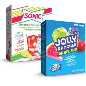 Drink Mix Variety Pack – 60 Singles to Go Powdered Drink Mix Sticks – Zero Sugar, Low Calorie, Fruity Water Flavor Packets – Green Apple, Cherry Limeade & More