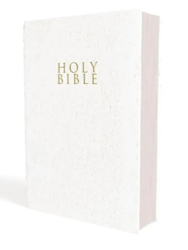 NIV, Gift and Award Bible, Leather-Look, White, Red Letter, Comfort Print - Paperback