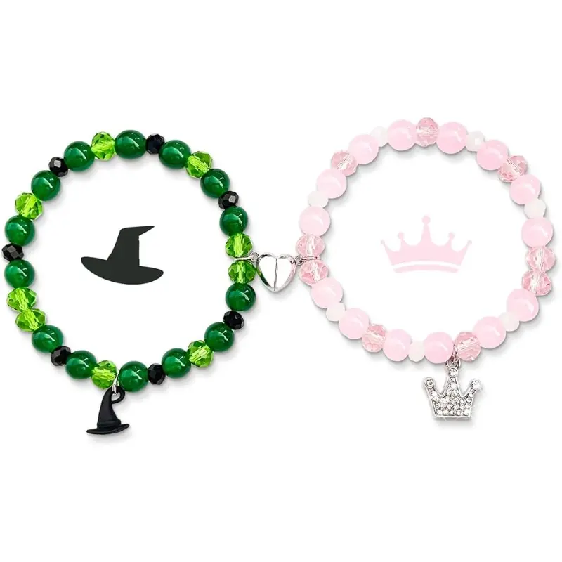 2 Piece Beaded Bracelets Set, Casual Unisex Matching Friendship & Couples Jewelry, Gift for Valentine's Day, Birthday, Beaded Bracelet, 2 Piece Sets, Bangle, Set Pair