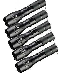 5 x Tactical 18650 Flashlight High Powered 5Modes Zoomable