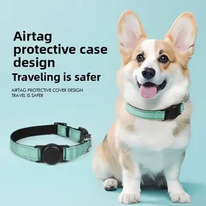 Engravable Pet Collar, Safety Anti-choke Cat Collar, AirTag Anti-lost Protective Case Dog Collar
