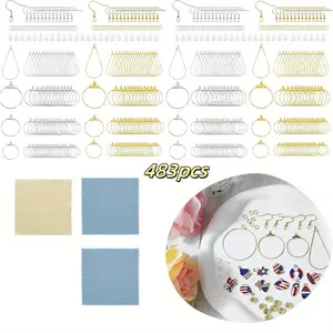 483pcs Earrings DIY Jewelry Craft Production Set Is Very Suitable for Valentine's Day, Christmas, Mother's Day and So On