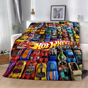 Hot Wheels Cars Printed Blanket Picnic Blankets Warm Blanket Soft and Comfortable Blanket Home Travel Birthday Gift