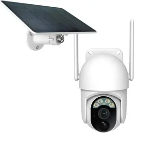 S40 Outdoor Solar Panel Security Camera - Battery-Powered PTZ, WiFi, LTE 4G Wireless IP, Card-Enabled Security Camera