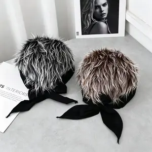 Knitted Stretch Baseball Cap with Integrated Hair — Funky Hip-Hop Style Outdoor Sun Visor Hat with Wide Brim and Built-in Wig