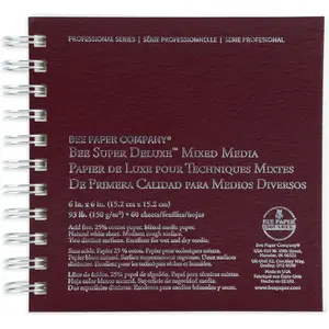 Bee Paper - 6"x 6" Super Deluxe Mixed Media Sketching Pad, 60 Sheets