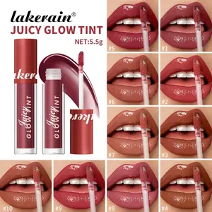10 Counts Juicy Glow Lip Tint, Moisturizing Tinted Lip Gloss, Glow-Boosting Lipstick, Long-Lasting Lip Glaze Lip Plumper, Lightweight, Non-Sticky, Comfortable, Glossy Finish, 10 Shades for All Skin Tone, Travel-Friendly Gift for Women​, Cosmetics