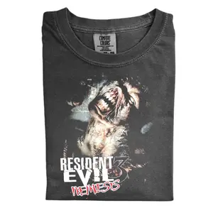 The Nemesis PS2 Resident Evil 3 Comfort Color Shirt, Y2K Vintage Horror Game Shirt, Retro Resident Evil Gaming Shirt, Gift for Men, Gift for Women, Crew Neck T-shirt, Trending T-shirt