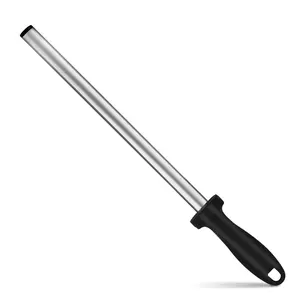 12 Inch Sharpening Steel  Professional Sharpener Rod Coating Honing For All