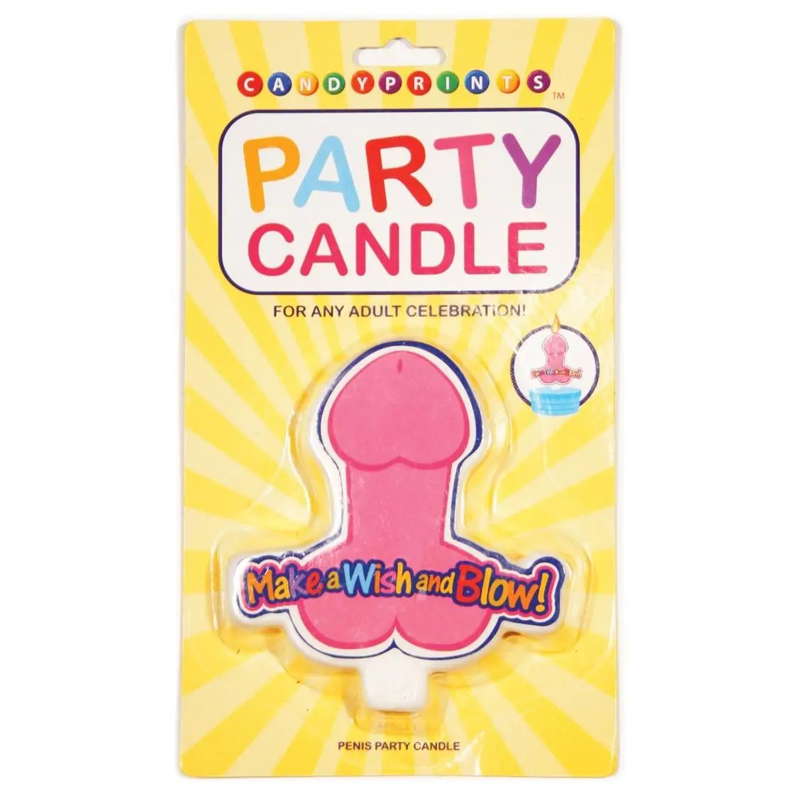 Candyprints Make A Wish and Blow Penis Party Candle