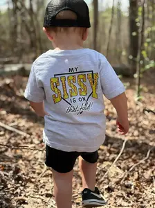 Youth & Adult Softball My Sissy on the Field Baseball Graphic T-Shirt, Game Day Summer Outfit, Unisex Daily Casual Tee, Apparel Made In The USA	