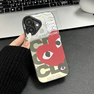 Premium phone case featuring a stylish heart print, designed for iPhone 17 / 16 / 15 / 14 / 13 Pro Max/Plus models. 17 Pro Max / 16 Plus case.This brand-new case offers superior drop and shock protection, making it the perfect choice for gift-giving.
