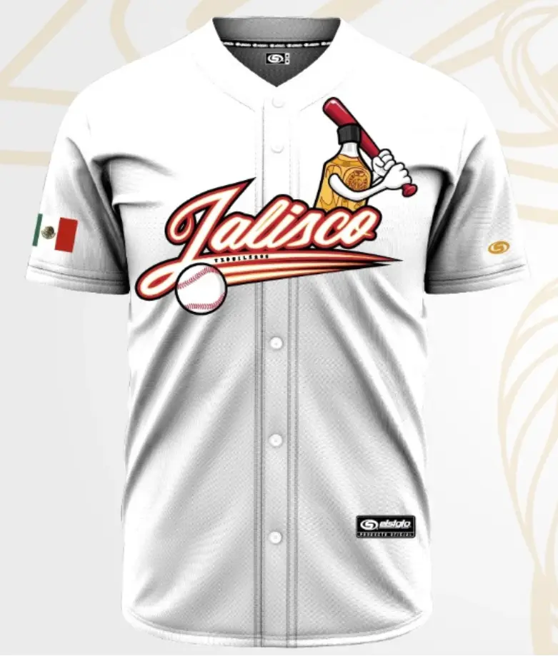 (WHITE)Jalisco Tequileros baseball Jersey