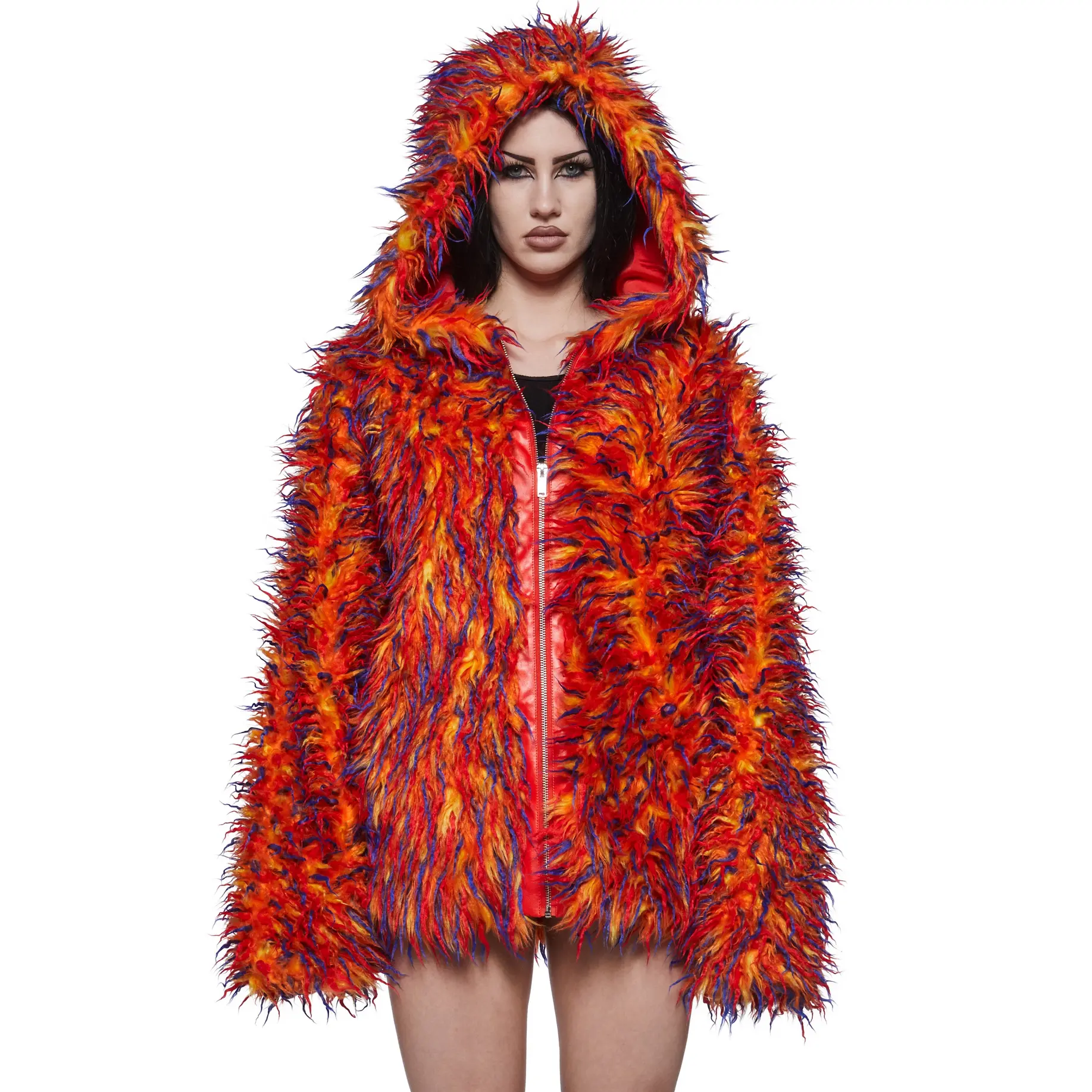 Blazing Monster Fur Oversize Hoodie