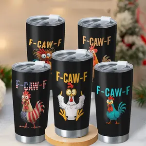 20oz - F-CAWF Chicken Coffee Tumbler For Adults Steel Reusable Tumbler Unique Humor Gift For Friends Coworkers Or Family