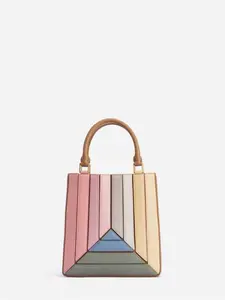 Elegant Stitched Commuter Crossbody Bag, Minimalist Fashion Party Handbag, Modern Geometric Design for Women, Stylish Casual Shoulder Bag, Chic Crossbody Purse