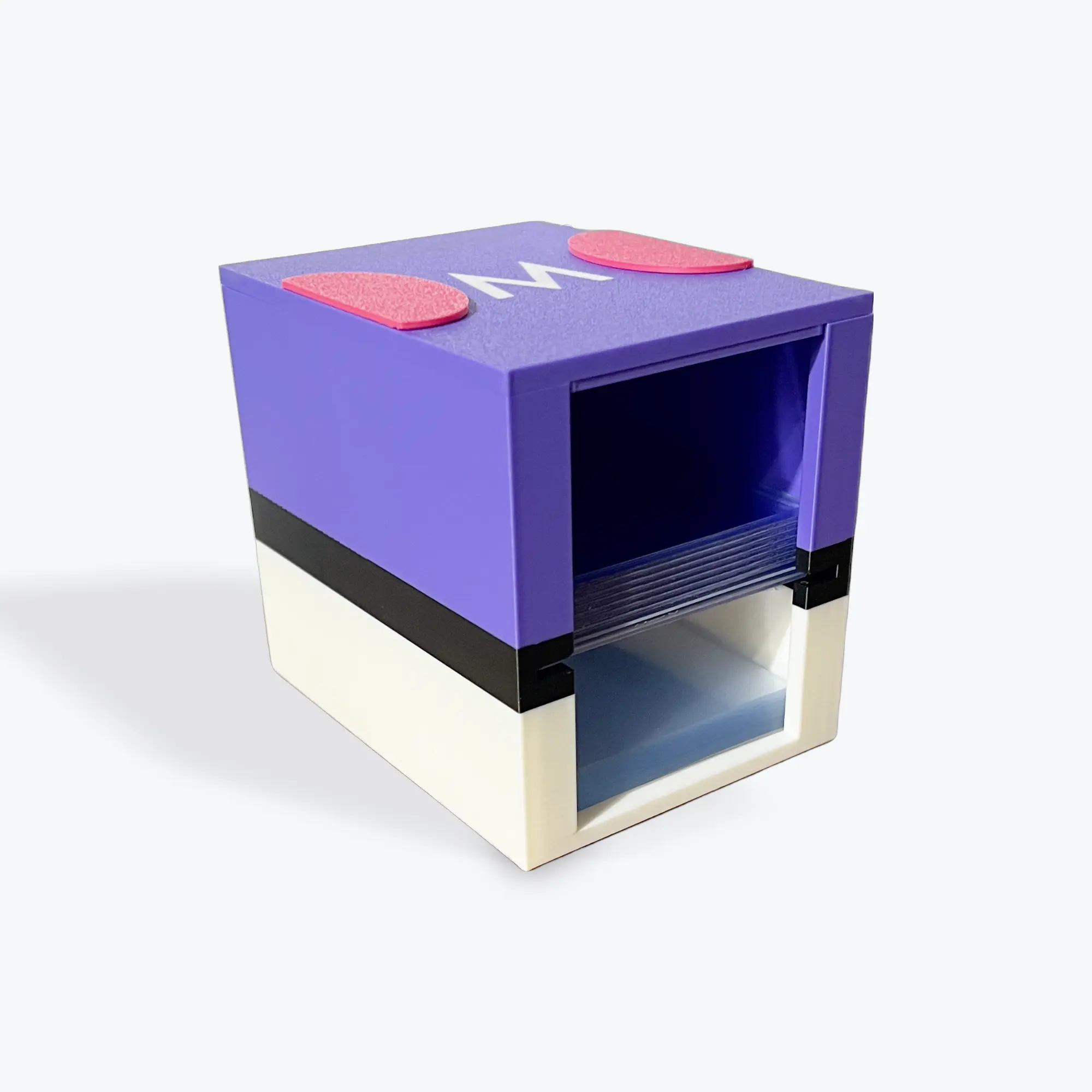 Penny Sleeve & Toploader Dispenser from Trainer Tools - Original V2 Toploader Tower TM - Trading Card Organizer - Master Ball - Custom Made 3D Printed Collectible Storage Trading Card Organizer for KPop Pokémon Lorcana TCG One Piece Sports Cards Collector