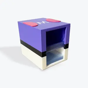 Penny Sleeve & Toploader Dispenser from Trainer Tools - Original V2 Toploader Tower TM - Trading Card Organizer - Master Ball - Custom Made 3D Printed Collectible Storage Trading Card Organizer for KPop Pokémon Lorcana TCG One Piece Sports Cards Collector