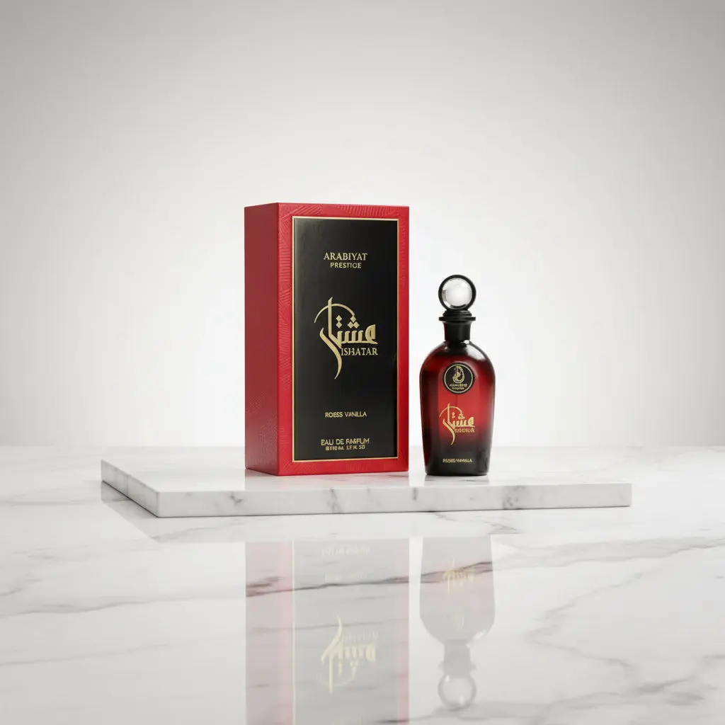 Arabiyat Prestige Ishtaar Vanilla-Rose EDP Spray - 3.7 fl oz (3-3.9 fl oz Range), Unisex Aromatic Modern Fruit-Based Roses Perfume with Essential Oils, Soft Elegant Floral Sweet Gourmand Fragrance for Beauty & Personal Care, Soft Elegant Fragrance