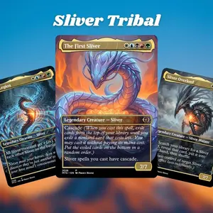 MTG Proxy 100+ Card Commander Deck Sliver Tribal Hive Mind Aggro & Global Buff Synergy Strategy Theme Ready to Play Magic Style Deck Perfect Gift for Collectors and Card Players