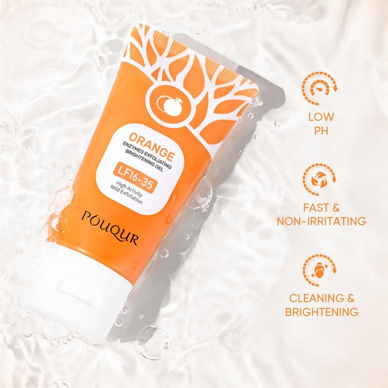 Orange Scented Exfoliator Clear Gel Gentle Exfoliation Exfoliating Gel Nourishing & Moisturizing Deep Cleansing Face & Body Suitable for All Skin Types
