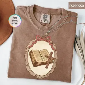 Comfort Colors Coquette Faith TShirt, Christian T-Shirt, Coquette Jesus Tee, Faith Based Tshirt, Christian Women Gift, Jesus Lover Tshirt