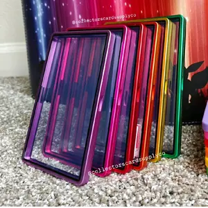 PSA Slab Protector, Metal Slab Bumper Case UV Resistant -Graded Grade Guard Stackable Magnetic Aluminum Card Holder for Graded Display Cards Sleeves Protection Layer