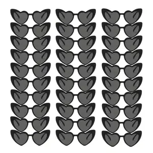 30 Piece Heart Shaped Glasses Set, 90s Retro Single Party Eyewear, Wedding Glasses, Vintage Style Accessories