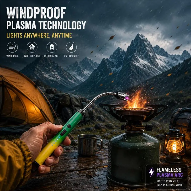 2-Pack Gradient Electronic Lighter - USB Curved Rechargeable Windproof Portable Lighter, Camping & Cooking Supply, Valentine's Day Gift for Women, Lightweight