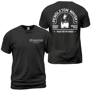 Pendleton Western Rodeo T-Shirt, Rough Stock Cowboy Rider Graphic Tee With Made For The Rodeo Back Print, Front Chest Pendleton Logo Shirt, Ranch Western Apparel Gift for Men and Women