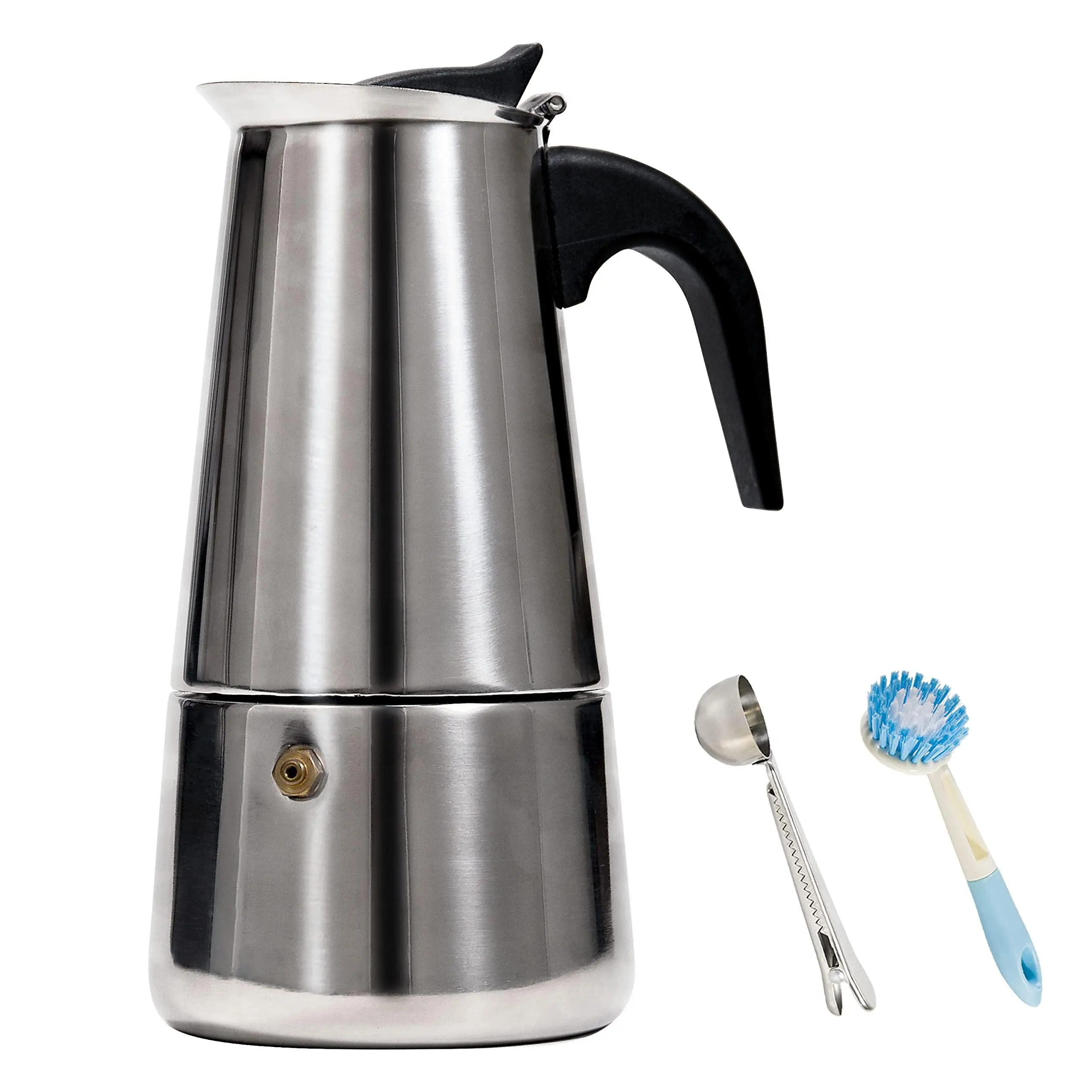 Stovetop Espresso Machine And Moka Pot For Gas Or Electric Ceramic  Italian Coffee Shot Maker Cappuccino Latte Stainless Steel 304 10 Cups