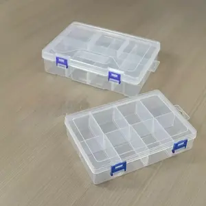 8 grids Clear removable Storage Box Multifunctional Handicraft Organizer, Suitable for Hair Accessories Jewelry Necklaces Rings