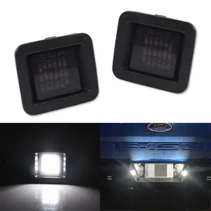 2PCS Smoked White Full LED License Number Plate Light Replacement Lamps For Ford F-150 2015 2016 2017 2018 2019 2020 2021 2022 Replace OEM # FL3Z-13550-A